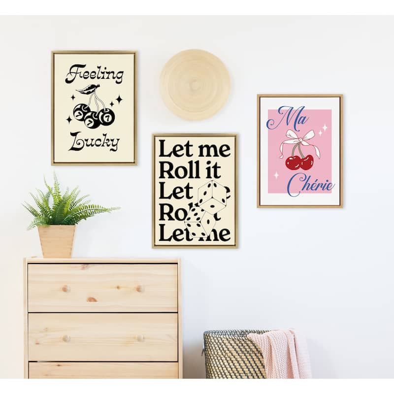 Kate and Laurel Sylvie Ma Cherie Framed Canvas by Alli Standefer