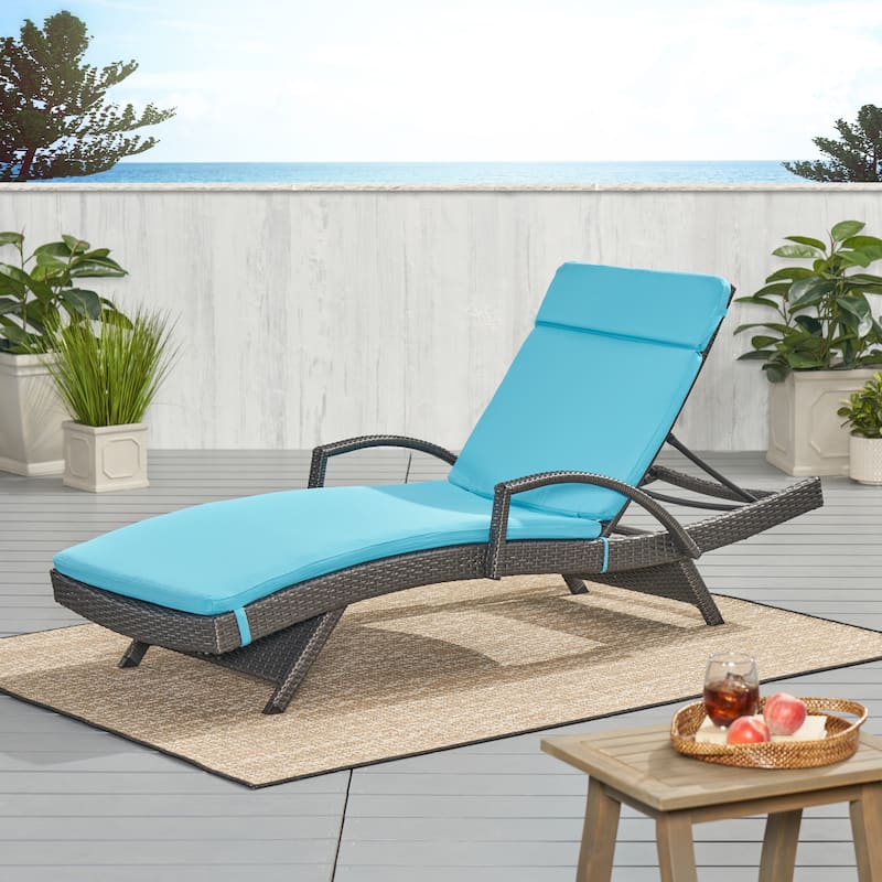 Salem Outdoor Chaise Lounge Cushion by Christopher Knight Home