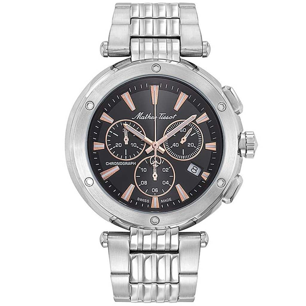 Mathey Tissot Men's Neptune Chrono Black Dial Watch - H912CHRRN - 6 (36)