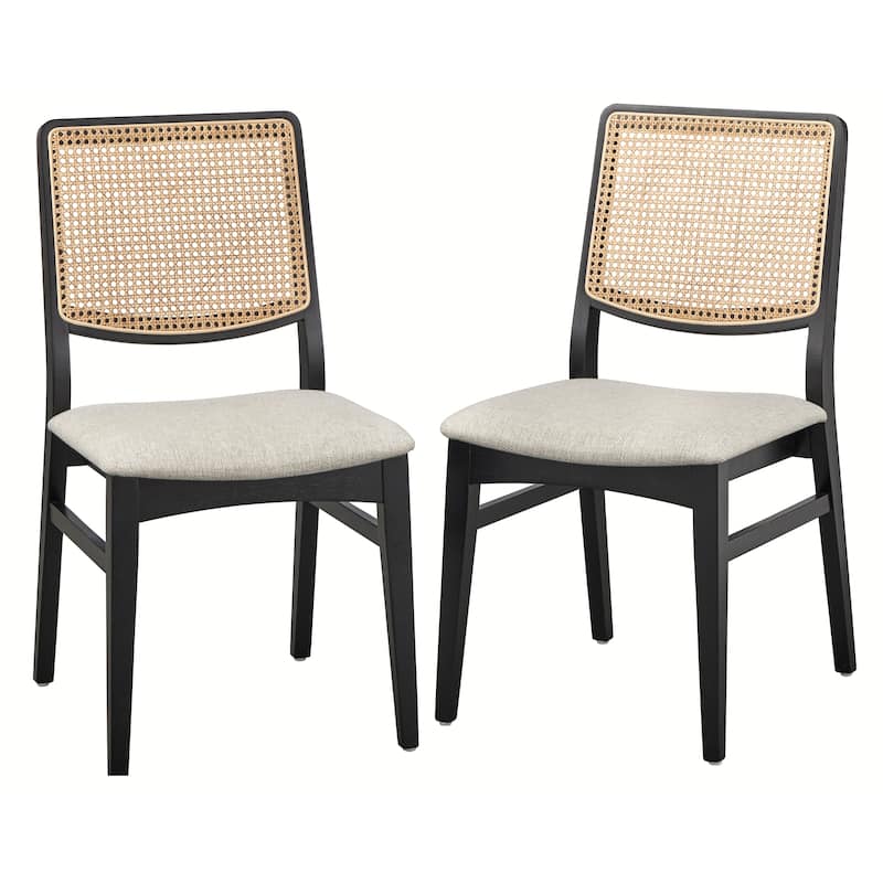Lifestorey Gilcrest Cane Dining Chairs (Set of 2)