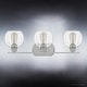 preview thumbnail 4 of 5, Luxury Utilitarian Bath Vanity Light, 8.5"H x 26.25"W, with Modern Farmhouse Style, Brushed Nickel, by Urban Ambiance