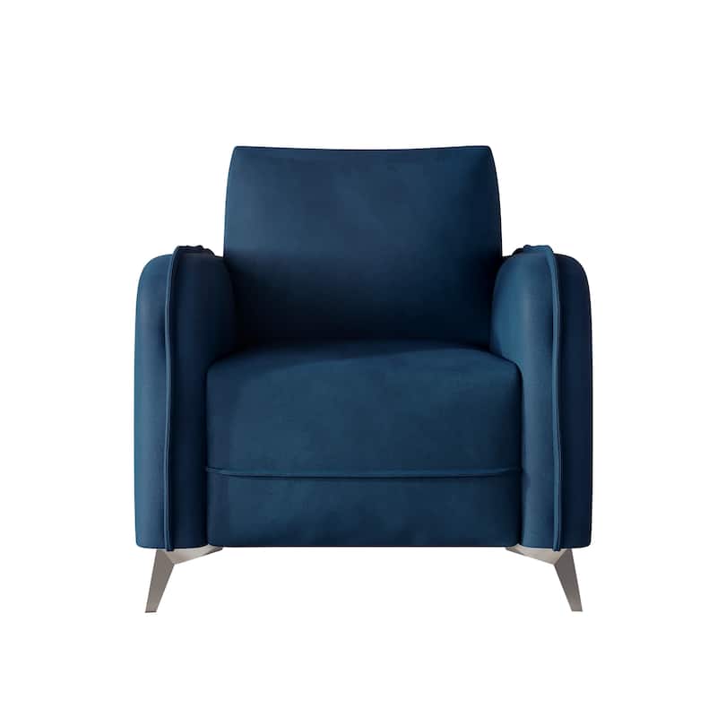 CraftPorch Luxurious Velvet Upholstered Chair - Navy Blue