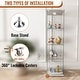 preview thumbnail 51 of 165, Glass Display Cabinet with Doors & Locks, Acrylic Shelves, Floor Standing Storage Showcase for Home or Office