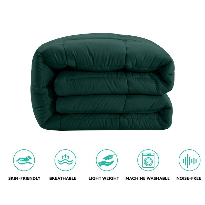 All Season Soft Comforter/Duvet Insert, Quilted and Peach-skin Processes, Machine Washable