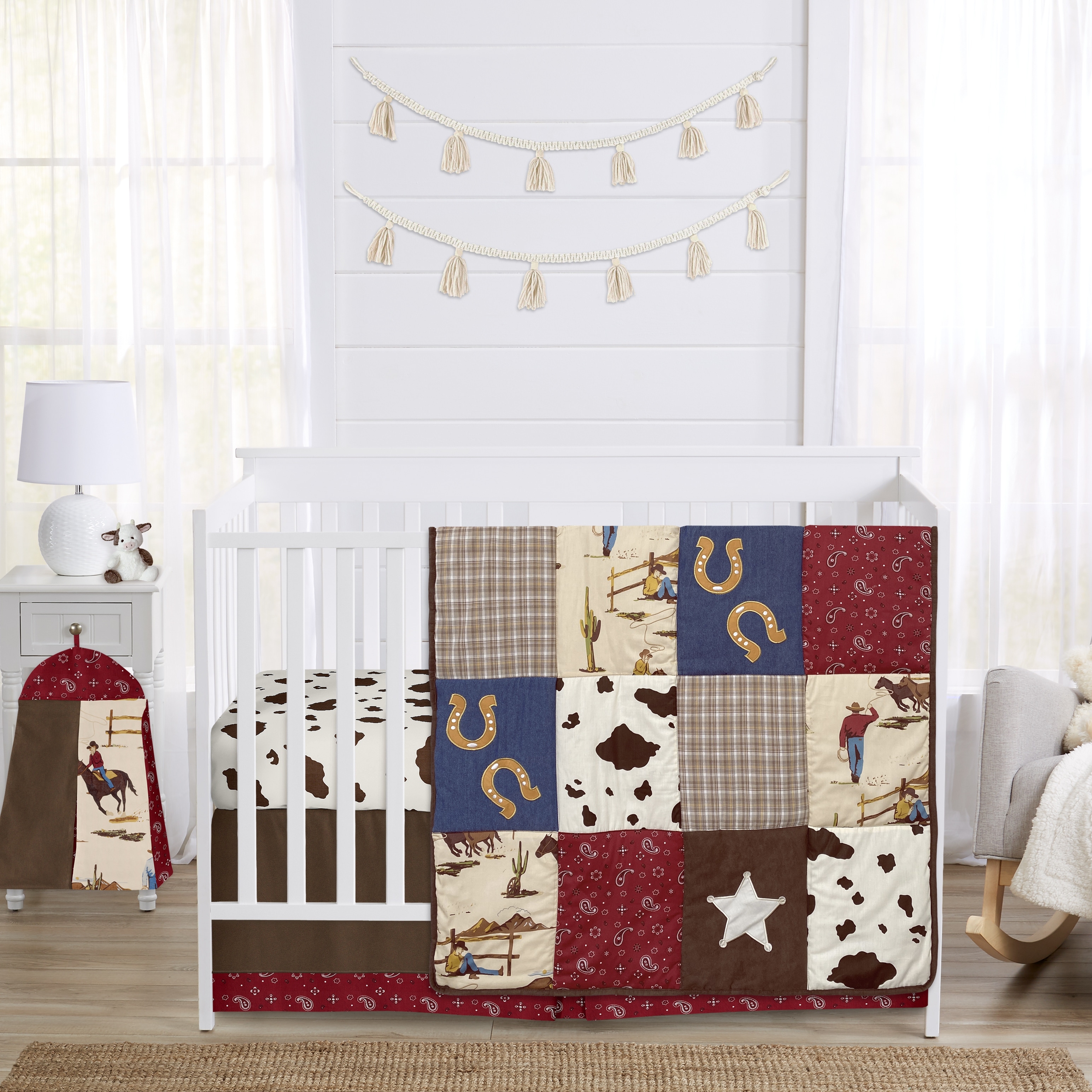 Red baby boy online crib bedding sets