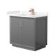 Option Dark Gray / Carrara Cultured Marble Top / Satin