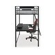 preview thumbnail 7 of 12, Signature Design by Ashley Broshard Black Twin Loft Bed with Desk