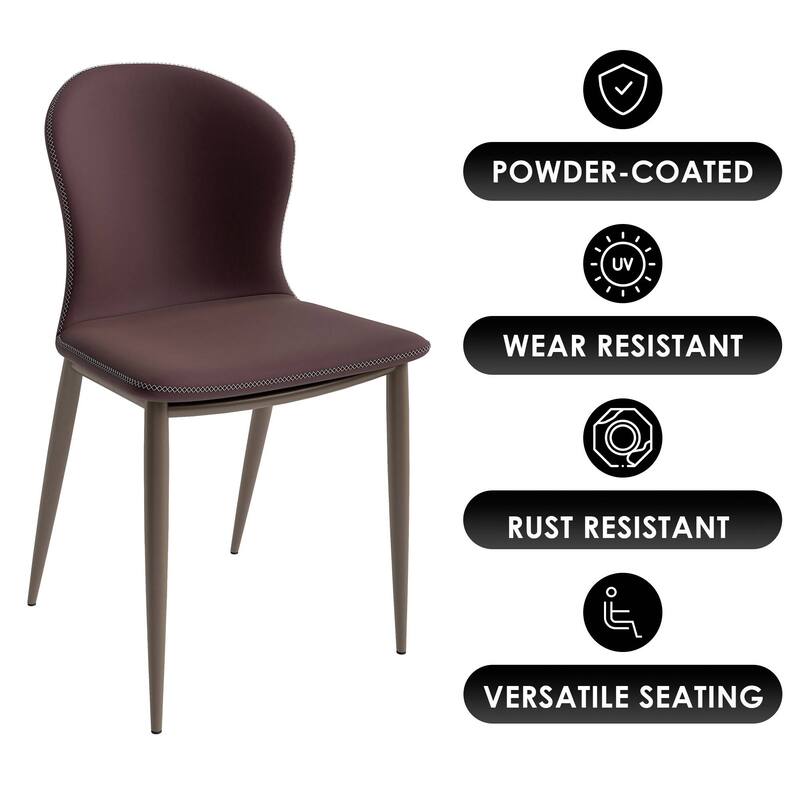 Mosaic Modern Upholstered in Fabric Dining Chair With Metal Legs Set of 4