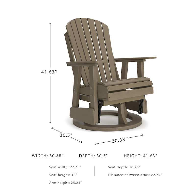 Signature Design by Ashley Hyland wave Outdoor Swivel Glider Chair - 30.88" W x 30.5" D x 41.63" H