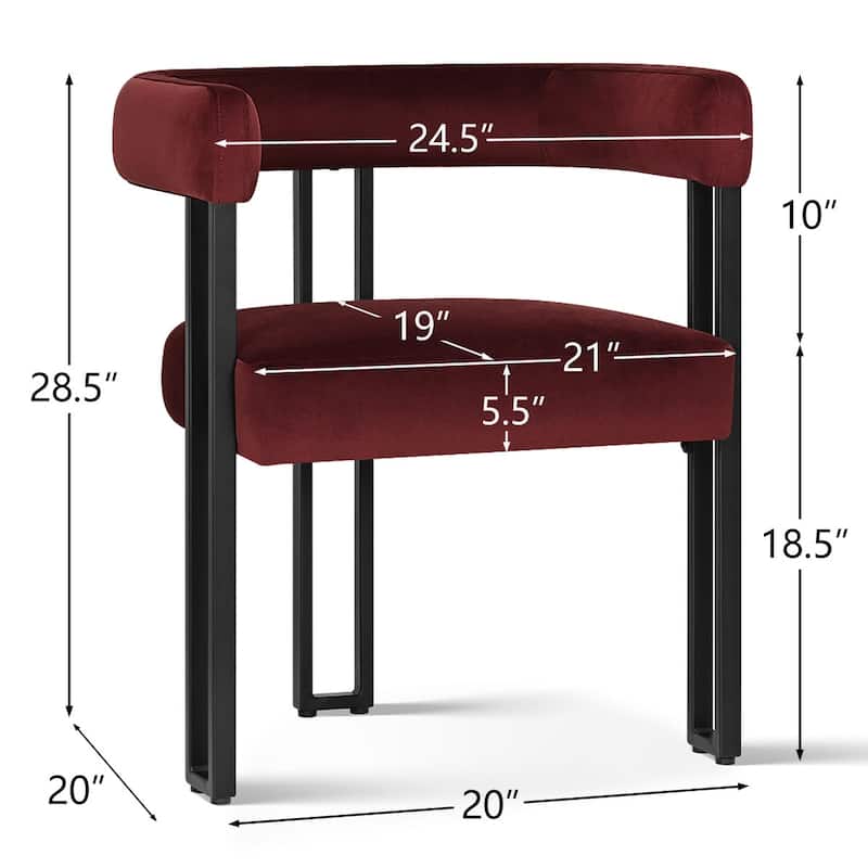Upholstered Velvet Armchair (Set of 2)