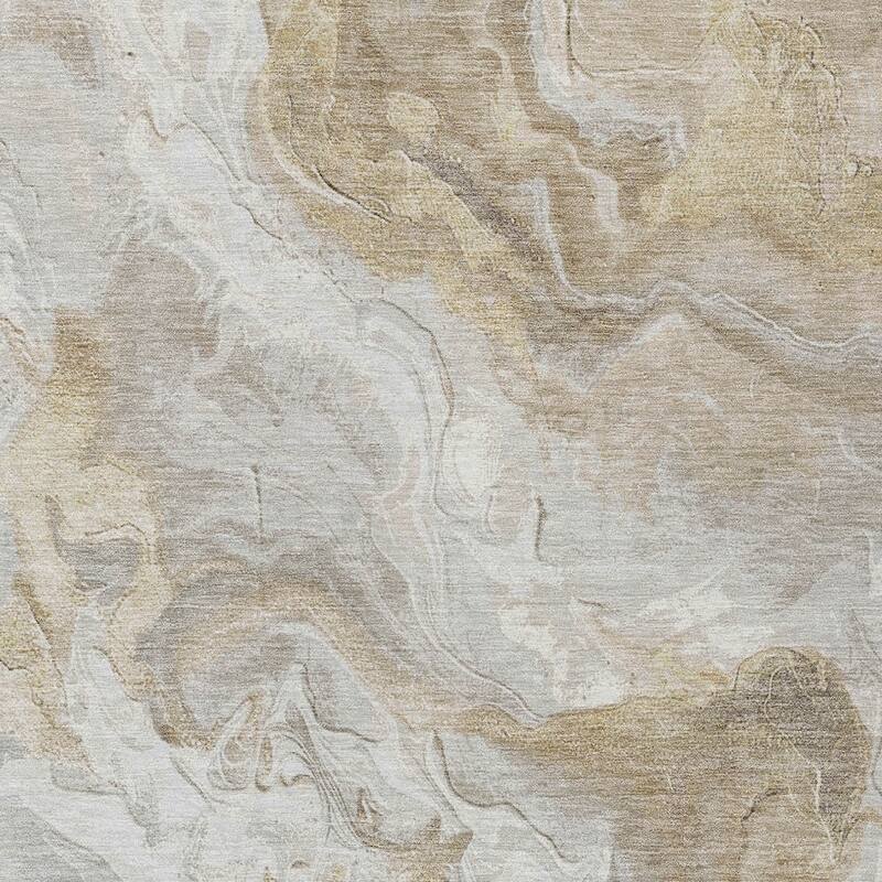 HomeRoots Abstract Modern Rectangle Outdoor Rug