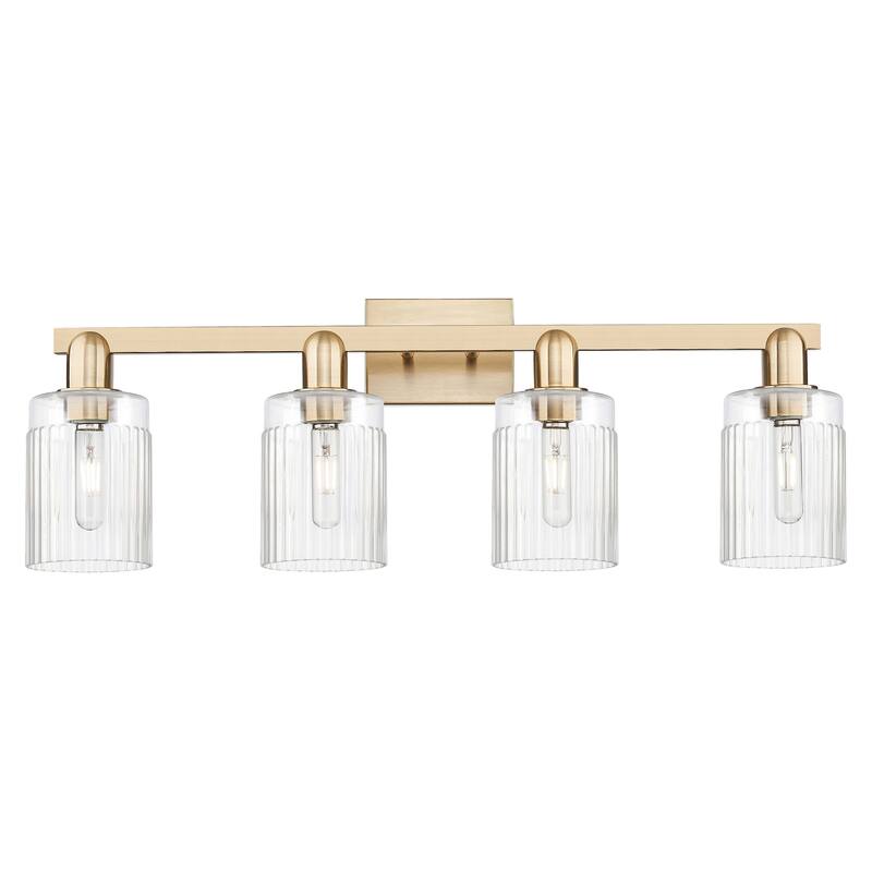 Innovations Lighting 716-4W-11-32 Hadley Vanity Hadley 4 Light 32" - Champagne Bronze / Clear