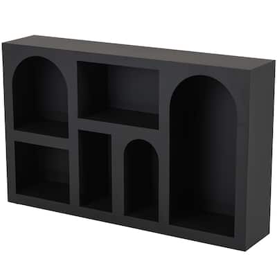 Metal Geometric 5 Shelf Shelving Unit - Black or Cream - Roche River Decor