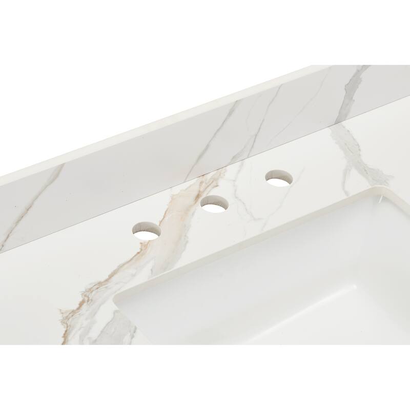 Altair Marseille Bathroom Vanity Countertop in Calacatta White with Sink without Vanity