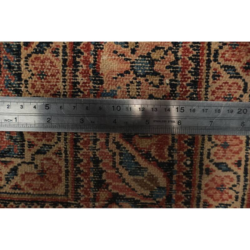 Hand Knotted Oriental 100% Wool Carpet Traditional Floral Oranges & Rust Lilian Area Rug - 4' 11'' X 3' 6''