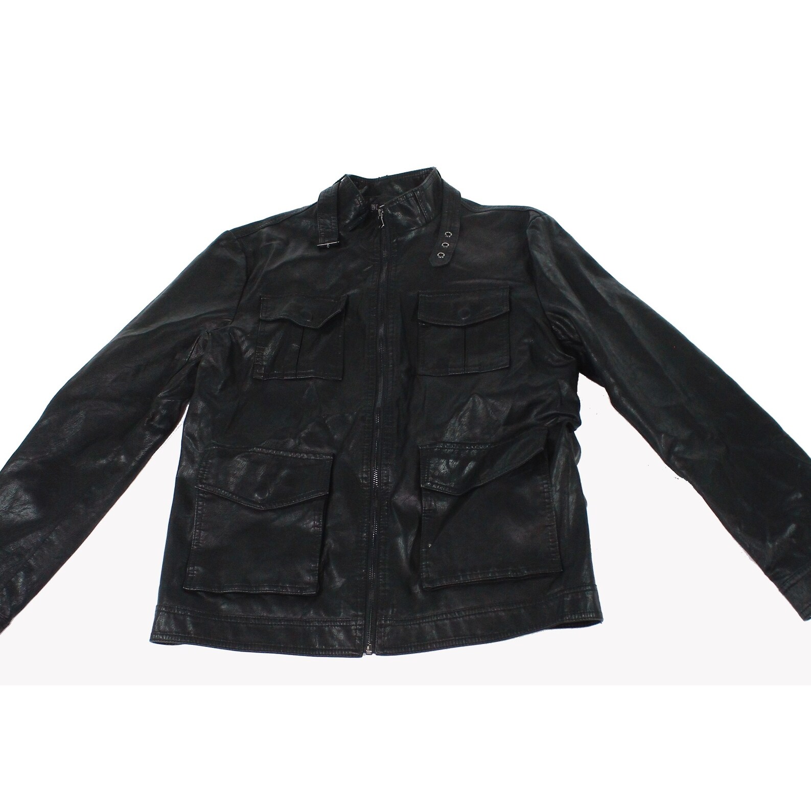 Shop Inc Mens Jacket Rich Black Size 2xl Full Zip Leather Flight