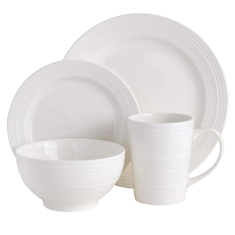 Gibson Home Amelia Court 16-Piece Dinnerware Set - White