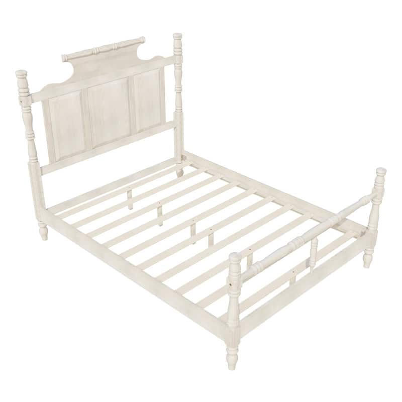 Modern Wood Four Poster Platform Bed