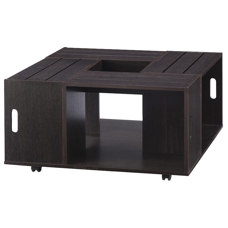 Masa Contemporary 32-inch Multi-Storage Mobile Coffee Table by Furniture of America