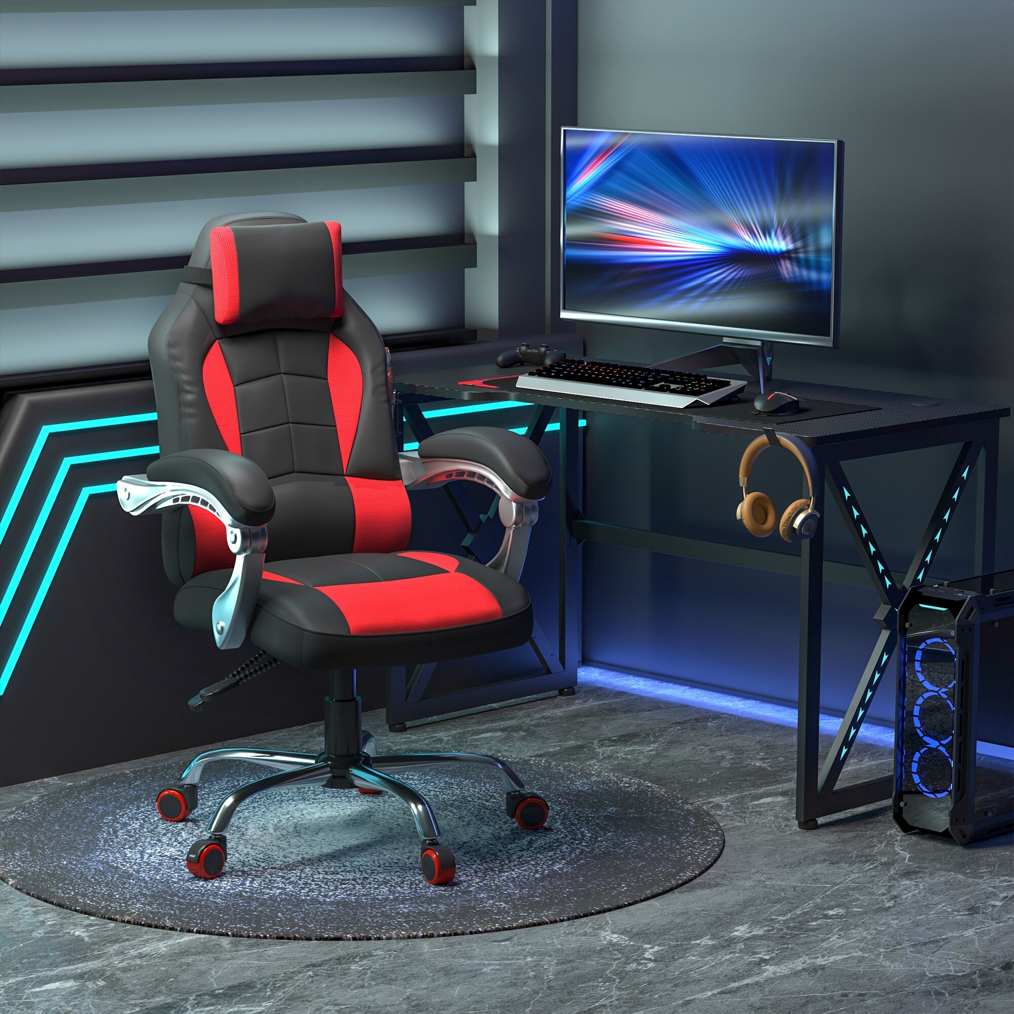 Homcom racing office hot sale chair