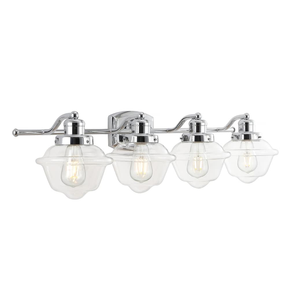 JONATHAN Y Marais Iron/Glass Schoolhouse LED Vanity Light