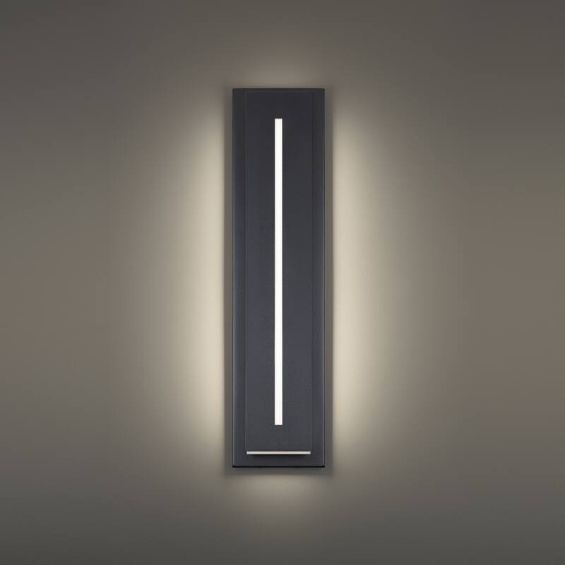 Midnight LED 16in Indoor or Outdoor Wall Light 3-CCT 3000K-3500K-4000K Set to 3000K