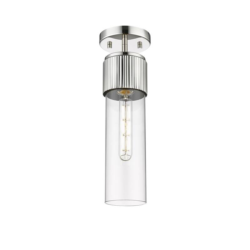 Innovations Lighting Bolivar - 1 Light 12" Flush Mount - Clear/Polished Nickel
