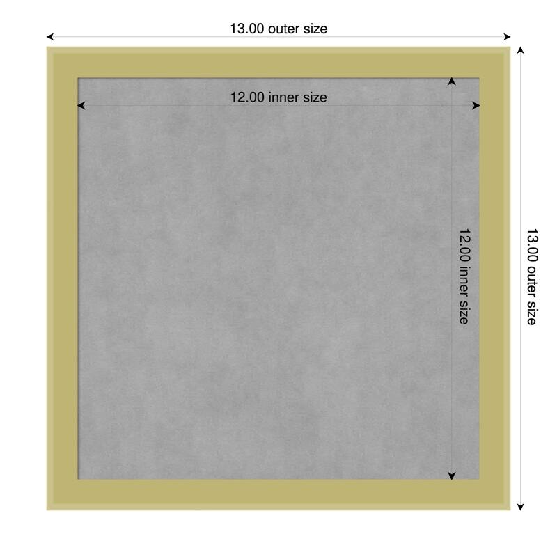 Amanti Art Incline Black Framed - 13 x 13 in - Incline Light Gold