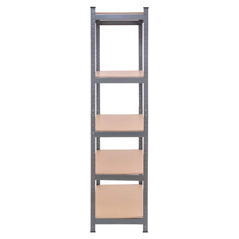 Gymax 72'' Steel 5-tier Garage Shelf Metal Storage Adjustable Unit
