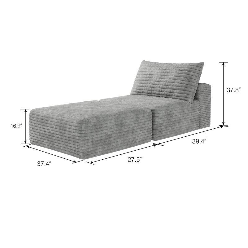 66.9-in Casual Gray 1 -seater Reclining Sectional - 8' x 10'