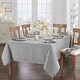 preview thumbnail 39 of 38, Caiden Elegance Damask Tablecloth 52"x52" - Silver