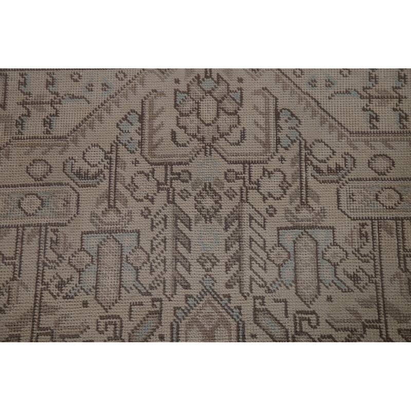 Distressed Tabriz Persian Rug Hand-knotted Wool Carpet - 6'3" x 9'6"