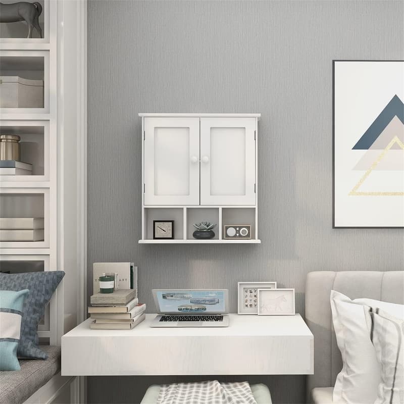 Bathroom Wall Cabinet - 5.1"D x 22"W x 22"H