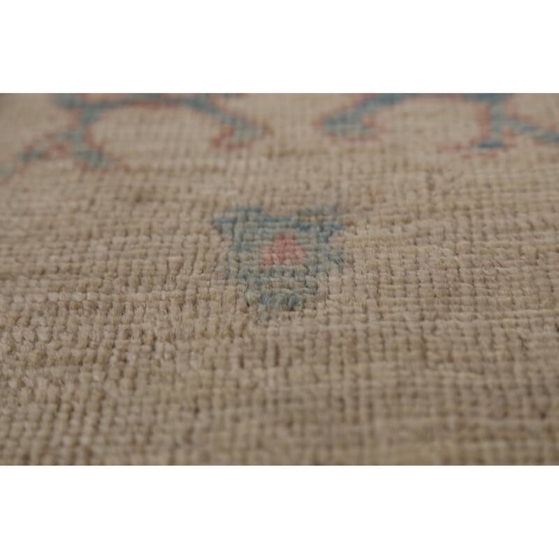 Vegetable Dye Oriental Oushak Turkish Rug Hand-Knotted Wool Carpet - 5'10"x 8'8"