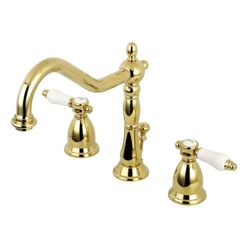 Kingston Brass Victorian Porcelain Widespread Bathroom Faucet