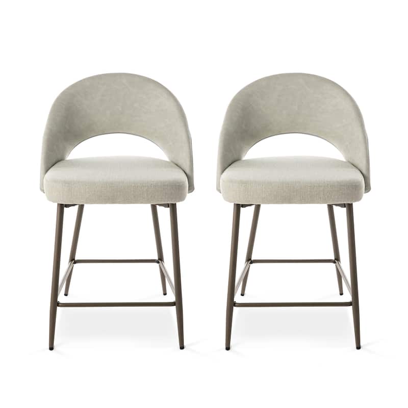 Glitzhome Set of 2 41"H Modern Tapered Leg Counter or High Bar Stools