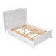 preview thumbnail 7 of 14, Full Platform Bed Solid Wood Storage Bed with Large Storage Space, Headboard with Storage Shelf, Footboard and 4 Drawers