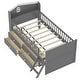 preview thumbnail 30 of 36, Twin Size Platform Bed Frame with 4 Storage Drawers & Guardrail Headboard for Bedroom, Wooden Kids Storage Bed with Ladder