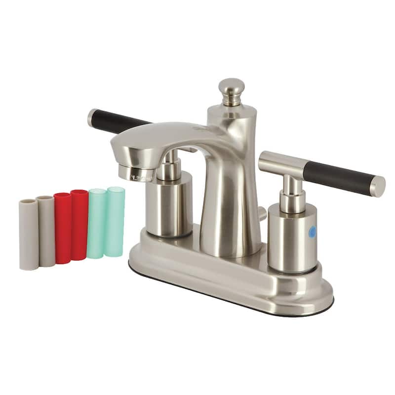 Kingston Brass FB762.CKL Kaiser 1.2 GPM Centerset Bathroom Faucet with - Brushed Nickel