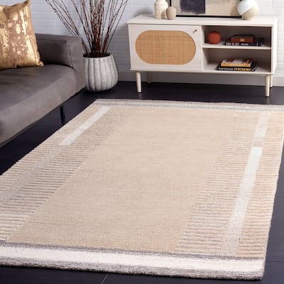 SAFAVIEH Handmade Ebony Gill Contemporary Wool Rug