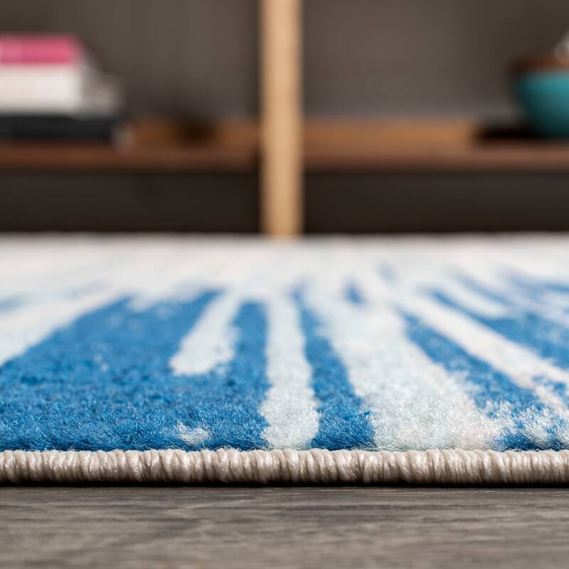 JONATHAN Y Shore Modern Half-Stripe Area Rug