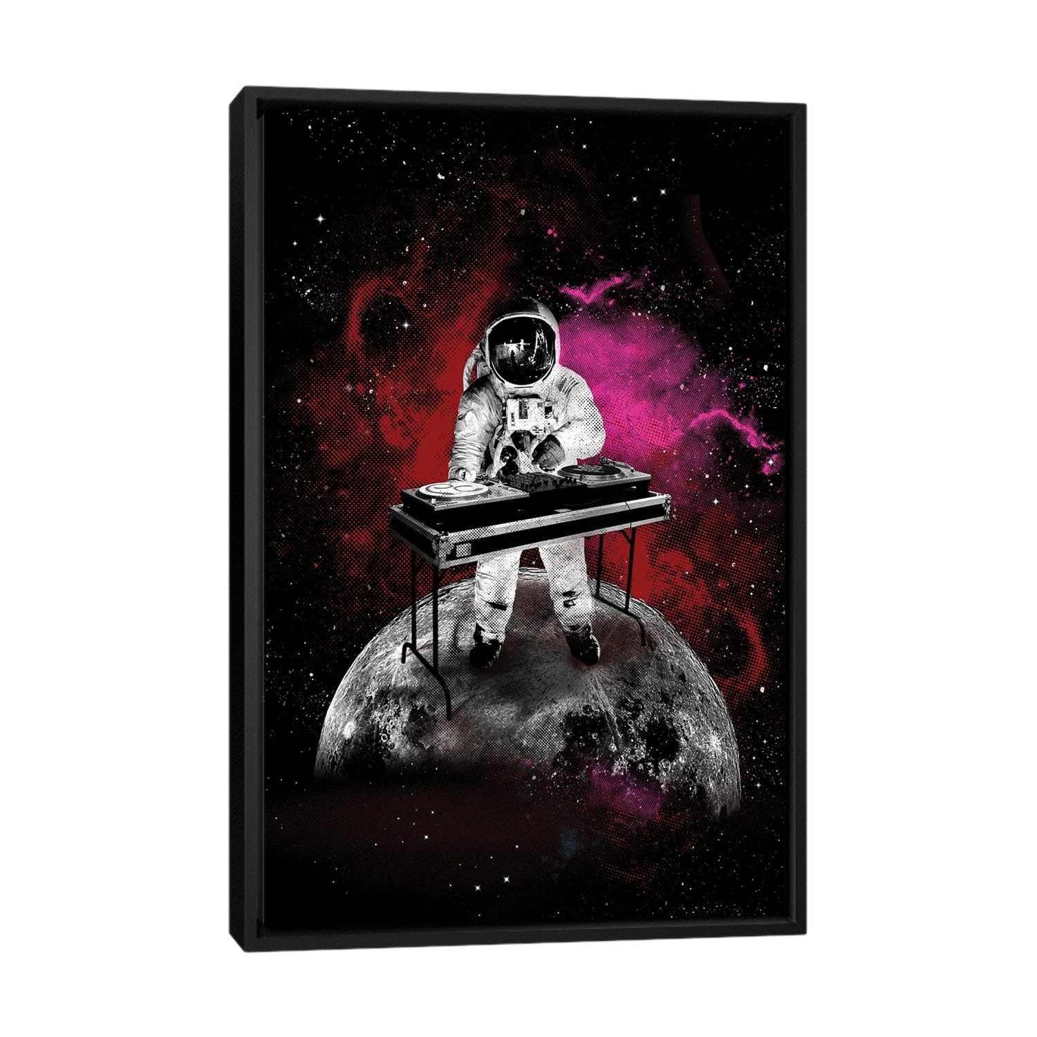 iCanvas "Space DJ Art" by 2Toastdesign Framed Canvas Print