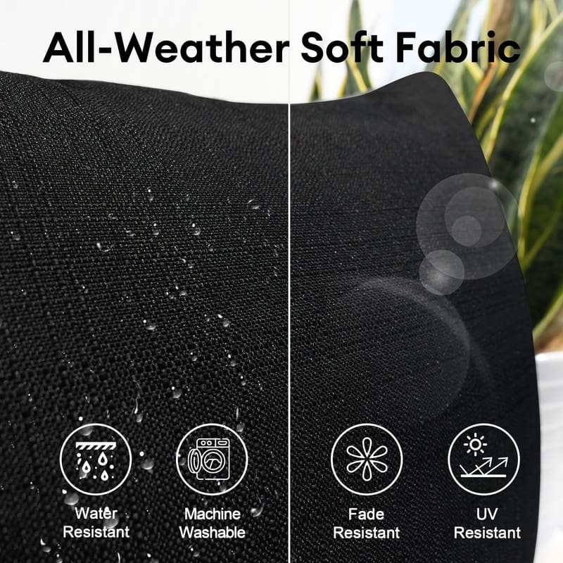 FINCATI 25.6" × 25.6" Outdoor Cushion Cover, Replacement Slipcover for Sofa Cushions, Patio Seat Cover 25.6 Inches (COVER ONLY!)