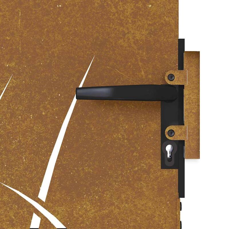 vidaXL Garden Gate 39.4x39.4" Corten Steel Grass Design - 43.3 x 41.3"