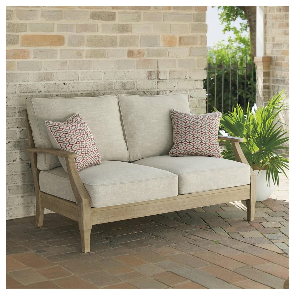 Signature Design by Ashley Clare View Outdoor Loveseat with Cushion