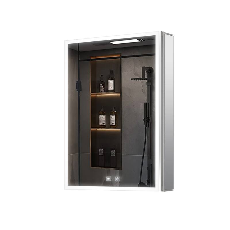 Mesa Surface-Mount LED Mirror Medicine Cabinet with Defogger