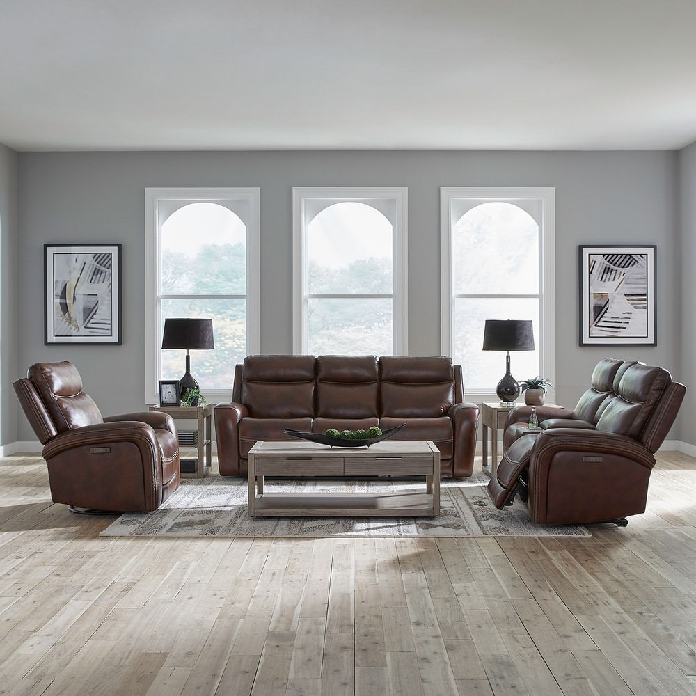 Liberty Furniture Blair Living Room Power Leather Sets - Sofa, Recliner, Loveseat