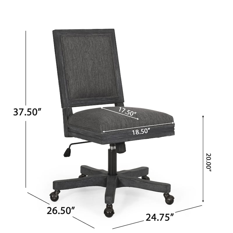 Sandine Upholstered Swivel Office Chair by Christopher Knight Home