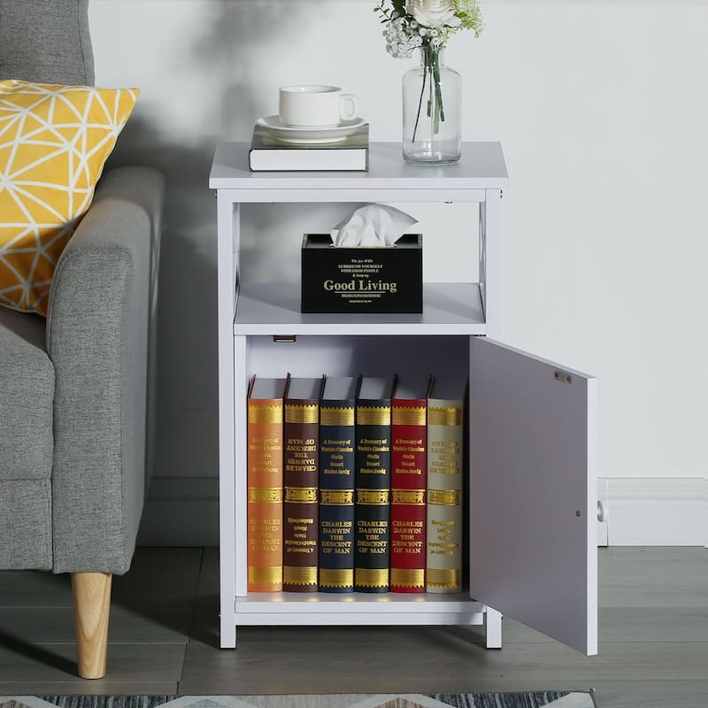 VECELO Modern Nightstands with Storage Cabinet, Nightstands Set of 2