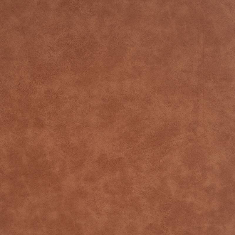 Upholstered PU Leather Round Ottoman